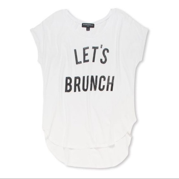 Signorelli “Let’s Brunch” White Tee - Picture 1 of 9